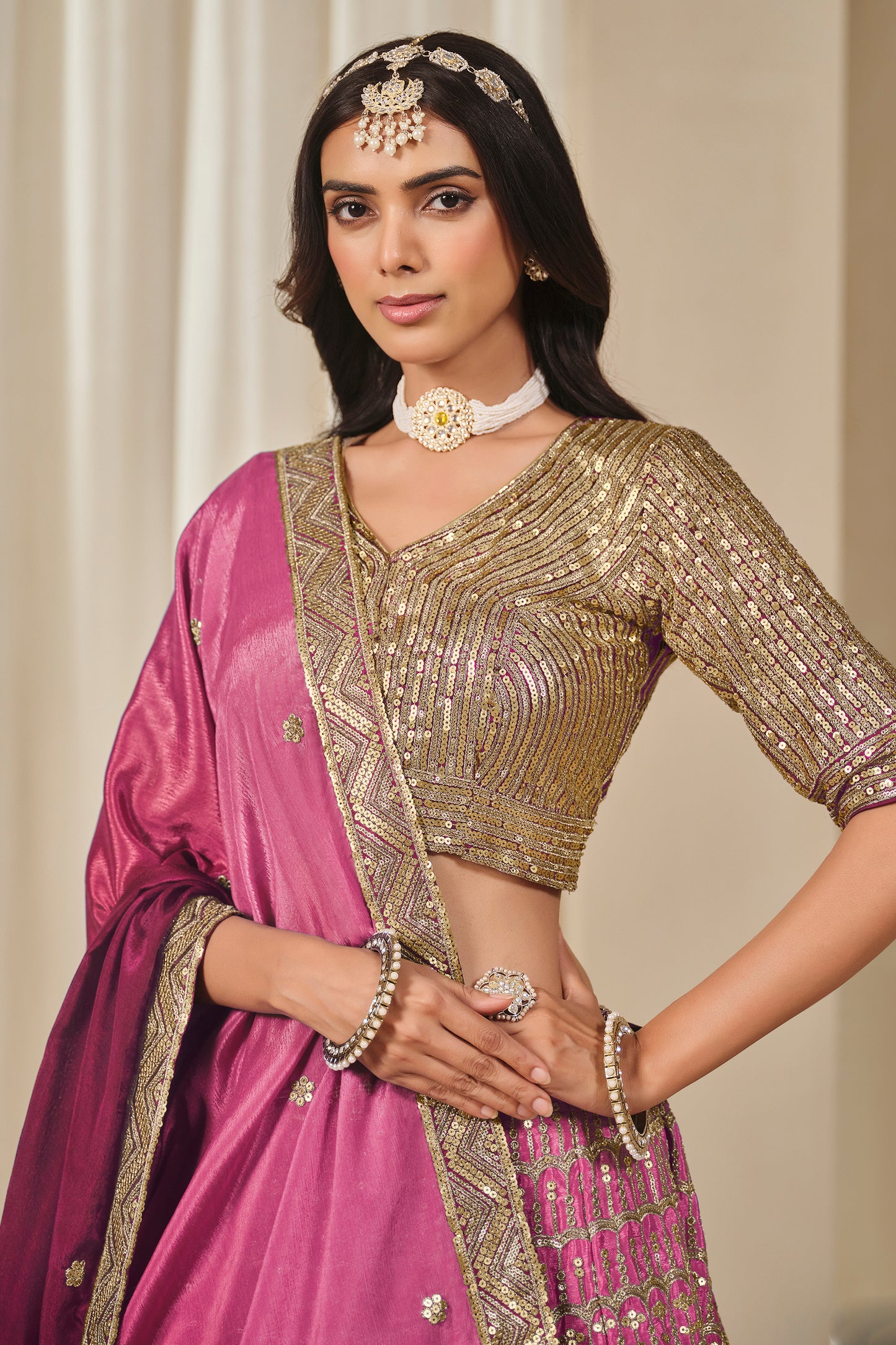 Choli blouse embroidery pattern close-up