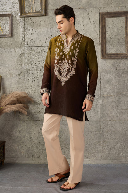 Detail of the kurta hem and embroidered design