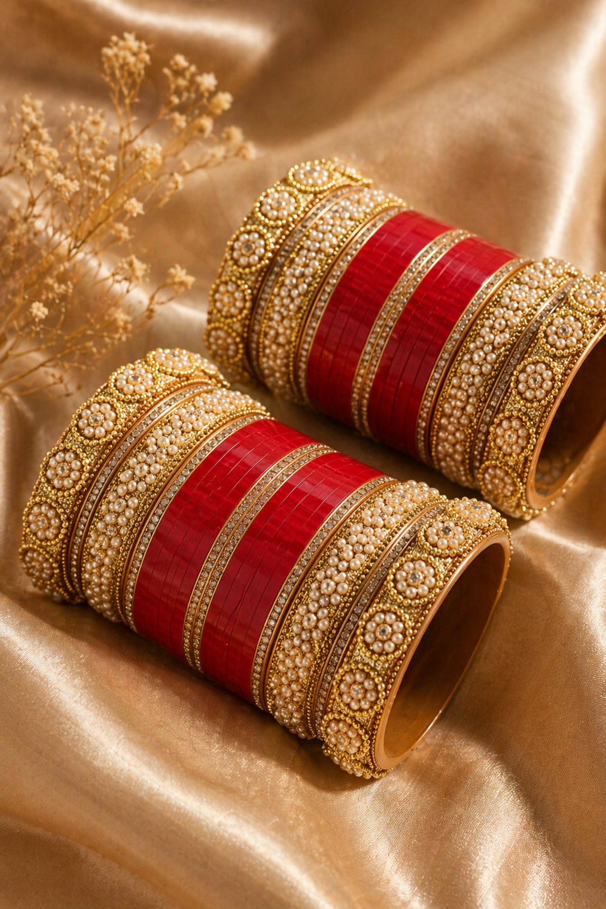 traditional wedding bangles with layered structure