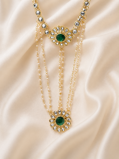 wrist to finger pearl chain jewelry design