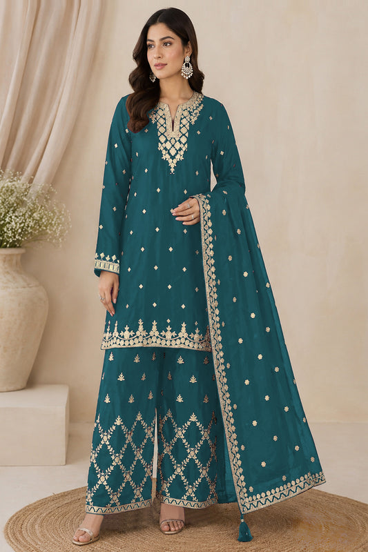 Traditional palazzo pants ready to wear festive ethnic outfit