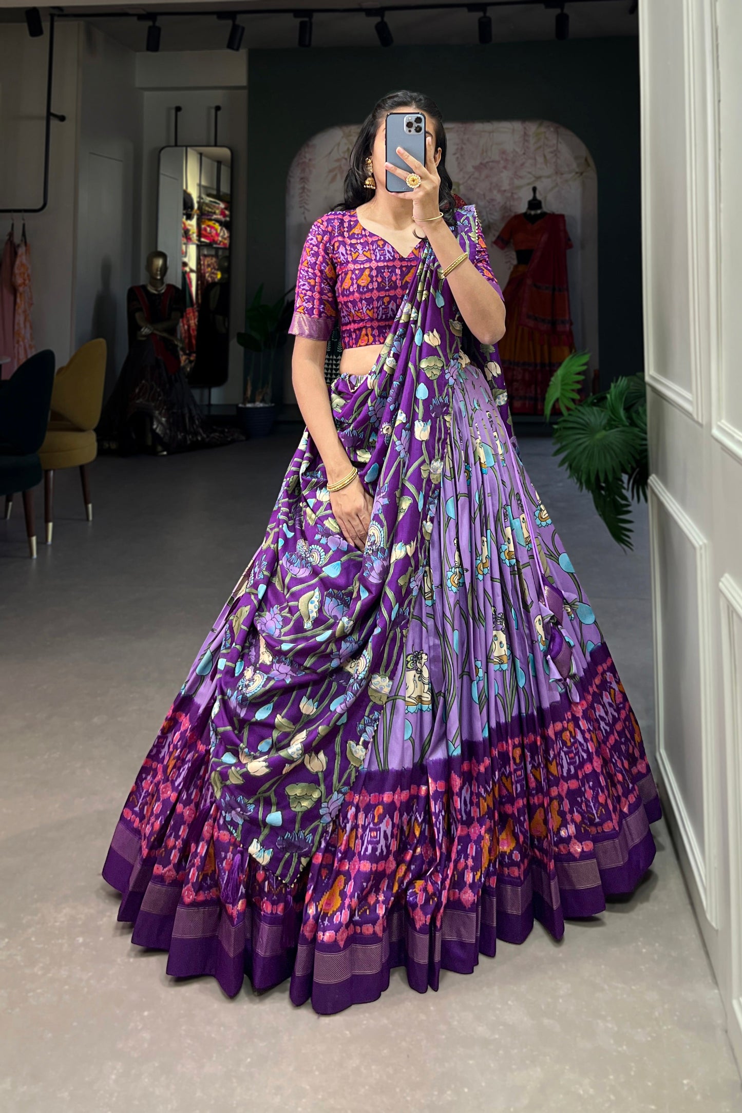 elegant purple indian outfit styled for nikah event