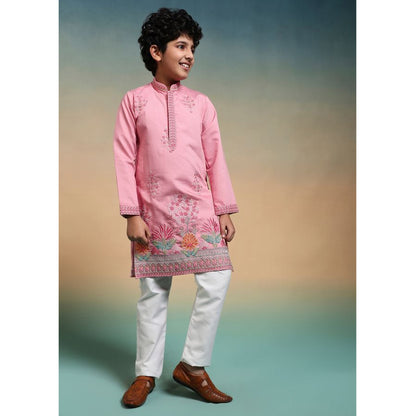 detailed embroidery pattern on boys kurta