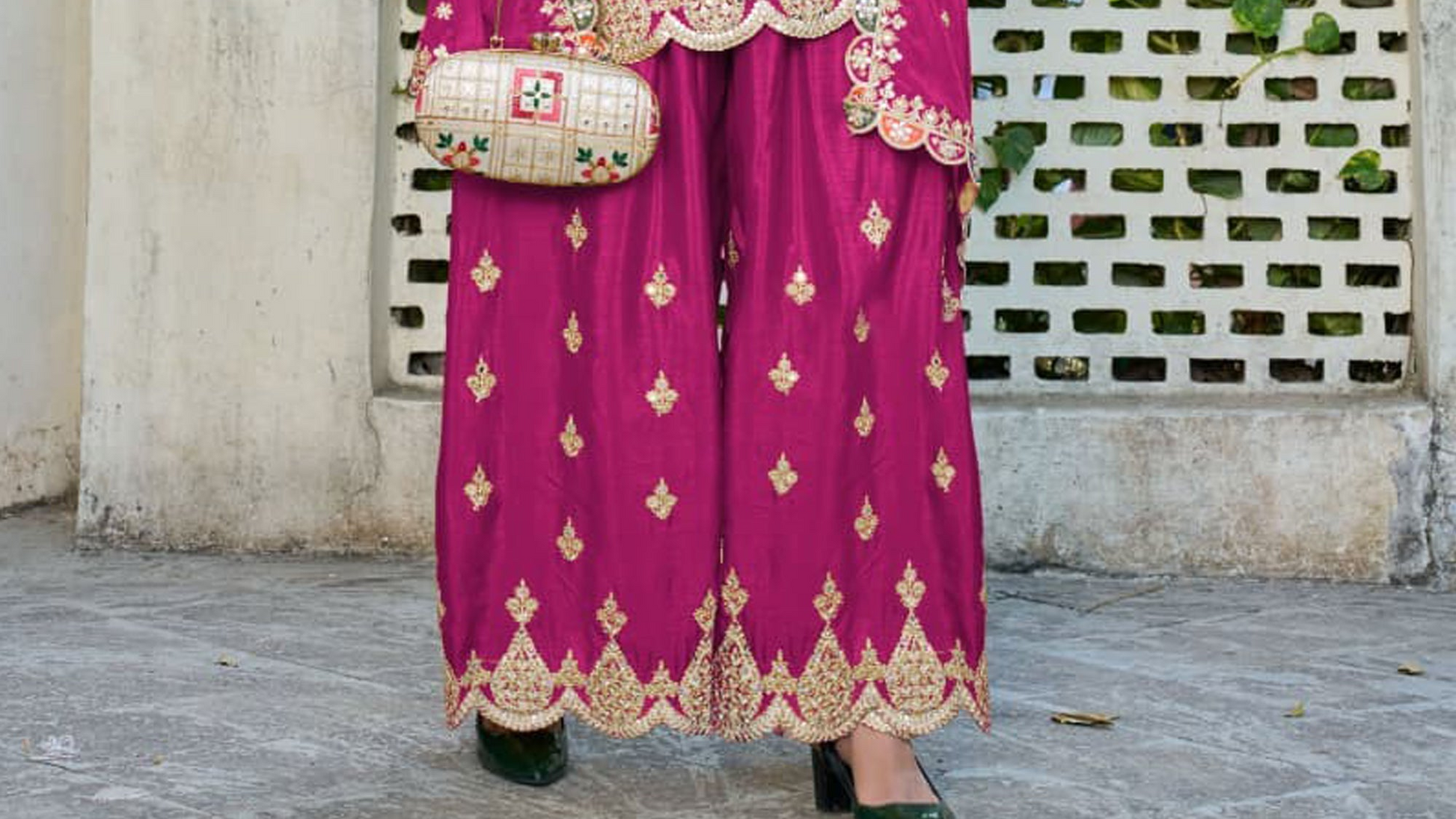 Wide Leg Palazzo Pants Styled With Occasion Jewelry