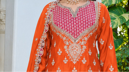 Wide Leg Palazzo Suit Styled For Wedding Reception Wear