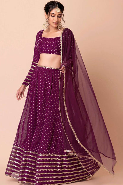 ready to wear wine lehenga choli festive occasion styling