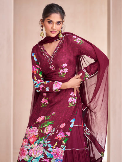 Modern readymade choli blouse paired with lehenga