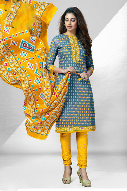 women dresses with yellow bandhani print
