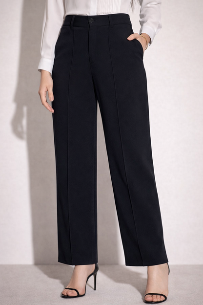 Womens trouser pants styled for modern office look