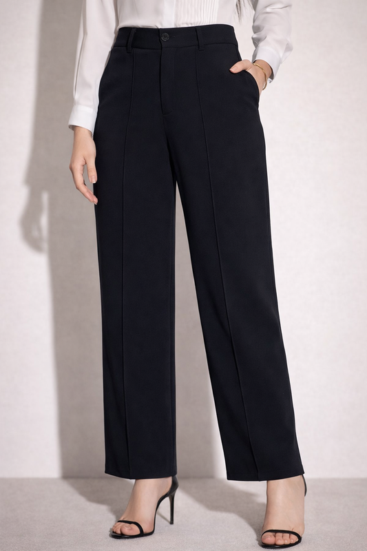 Womens trouser pants styled for modern office look