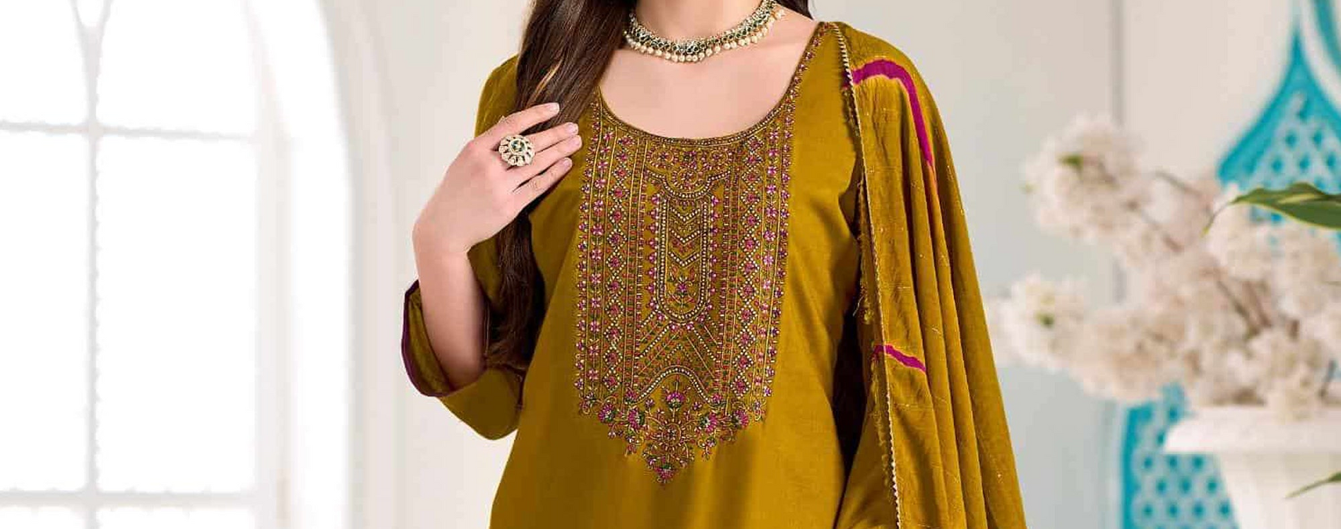 Yellow Color Salwar Kameez for wedding celebration styling