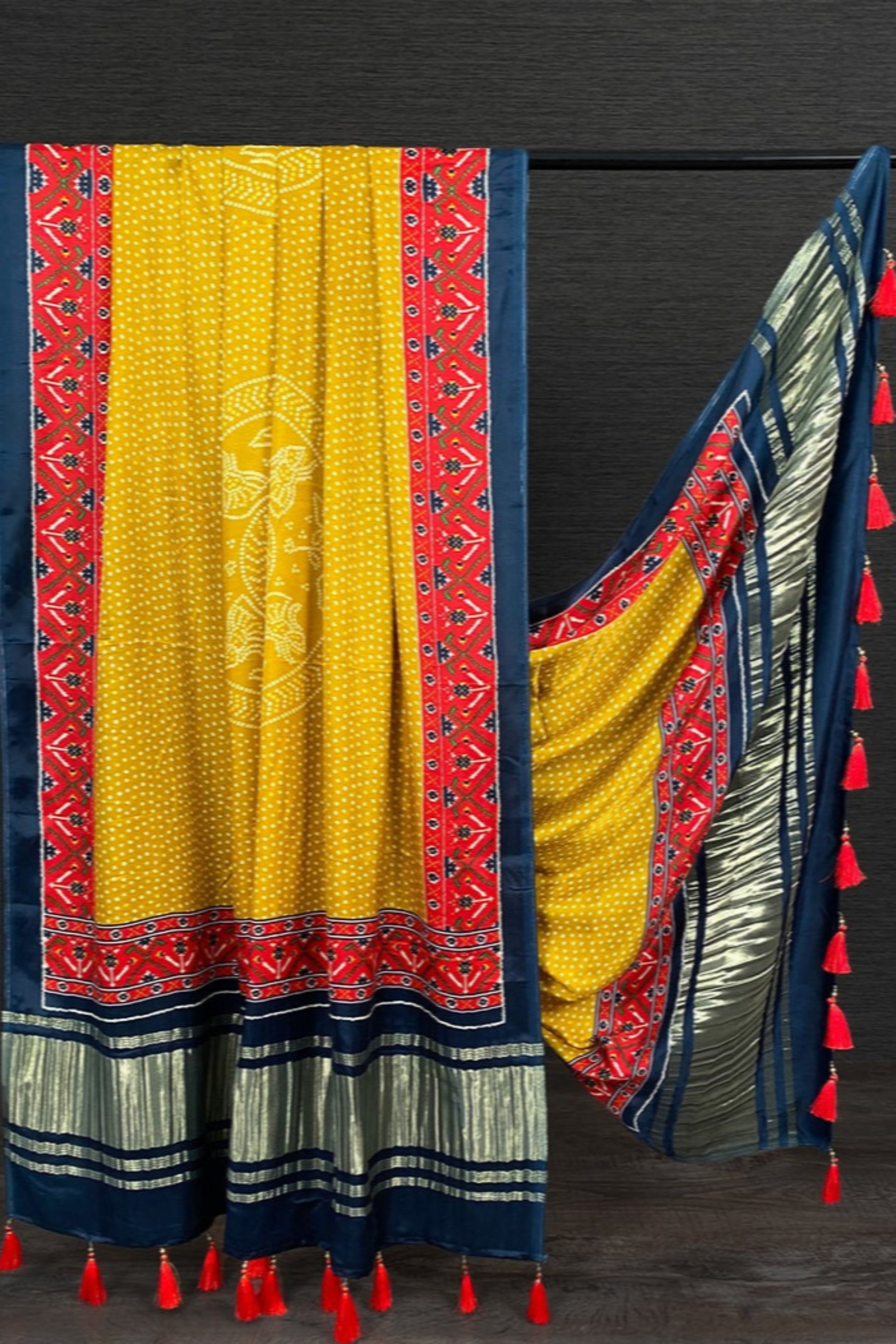 Yellow dupatta sawal for haldi ceremony