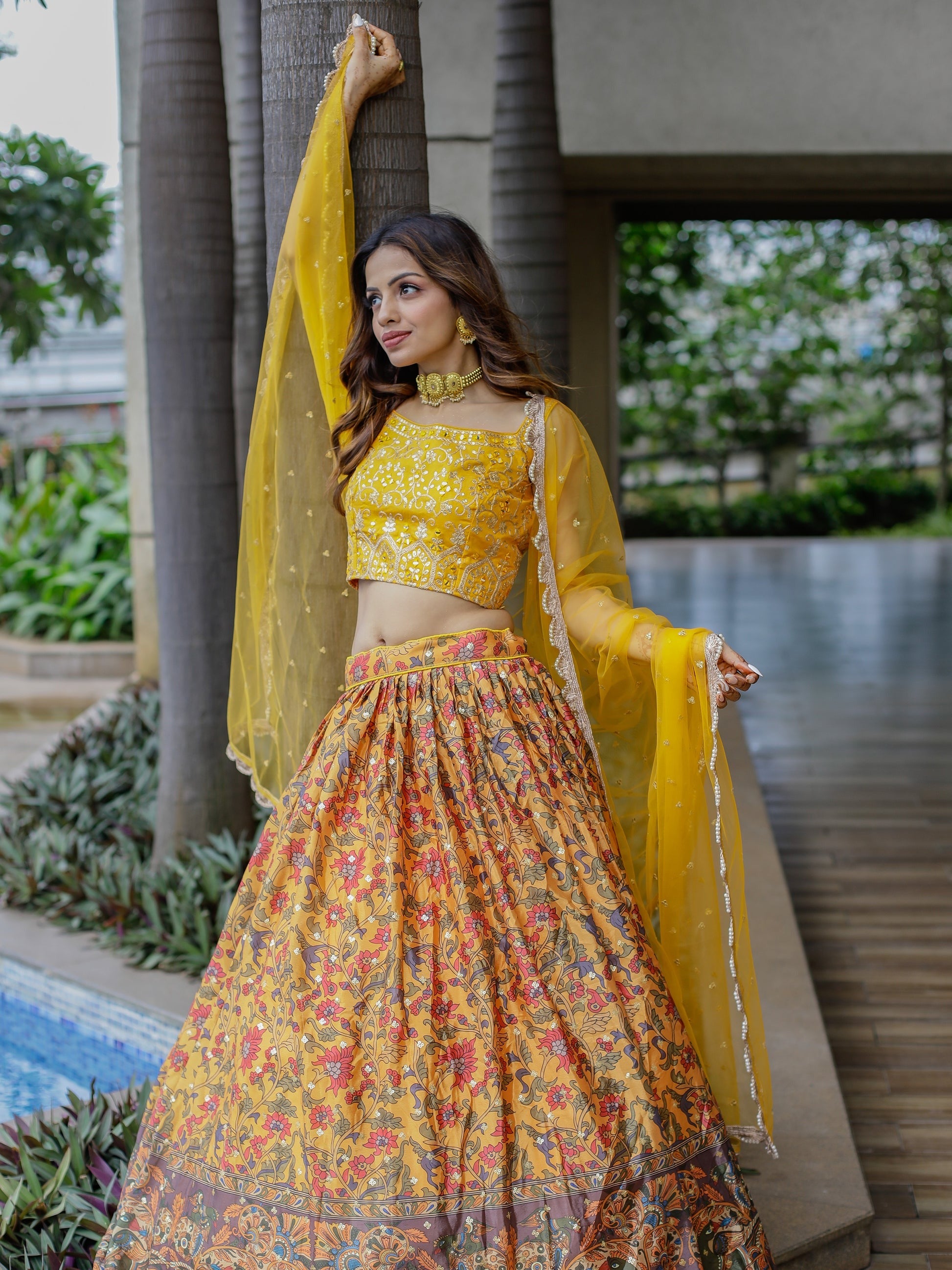 Lehenga for women yellow for wedding styling