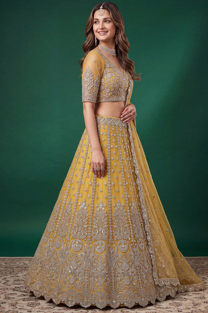 yellow-lehengha-reception-wear